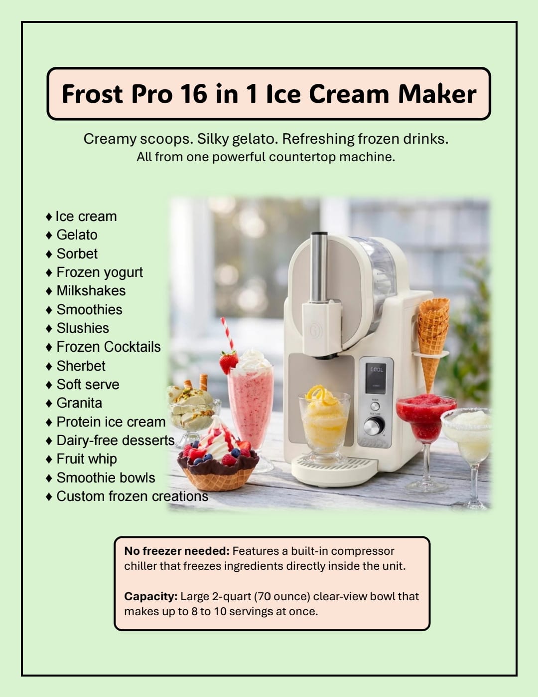 Frost Pro 16 in 1 Ice Cream Maker