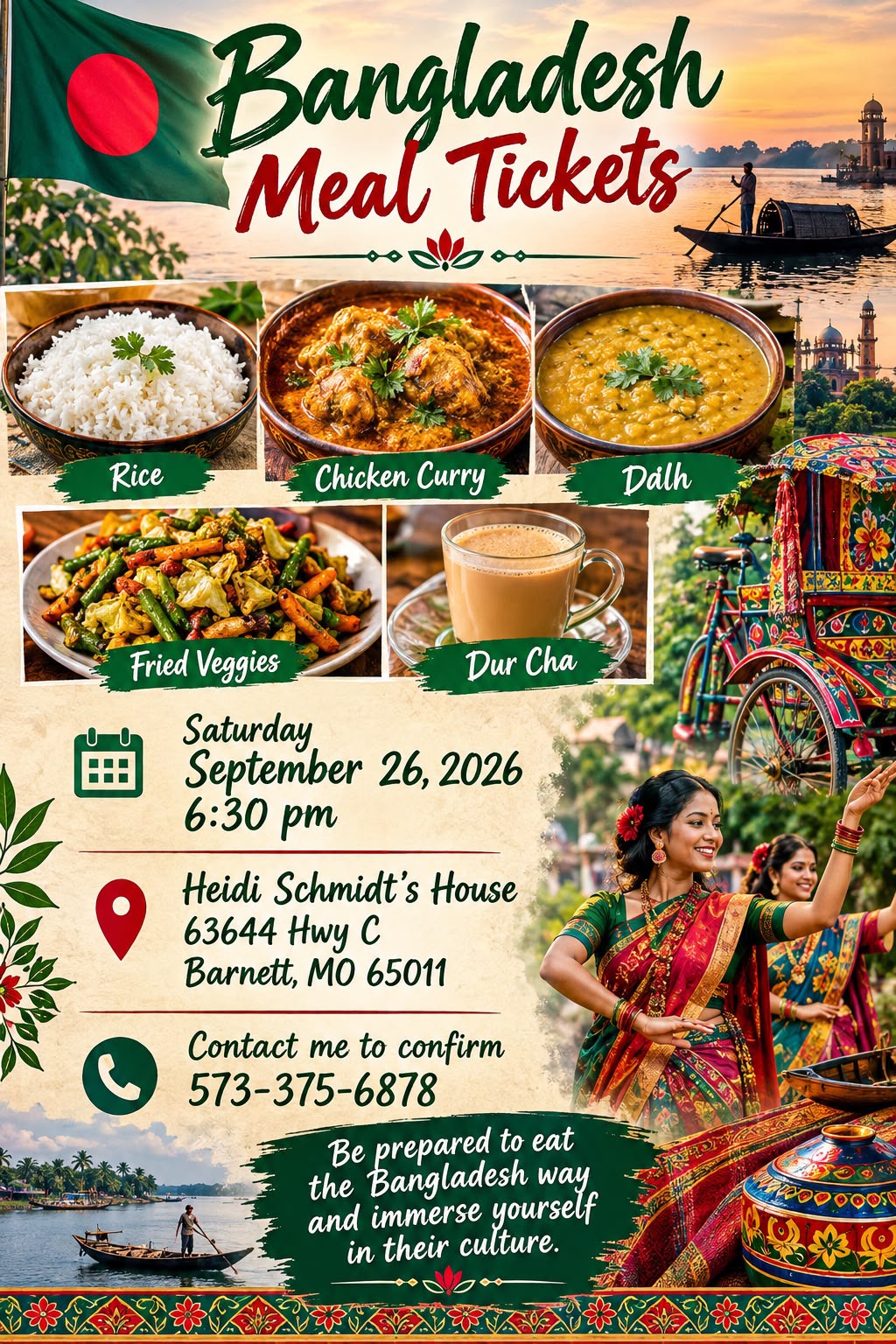 Bangladesh Meal Ticket 1 thru 4