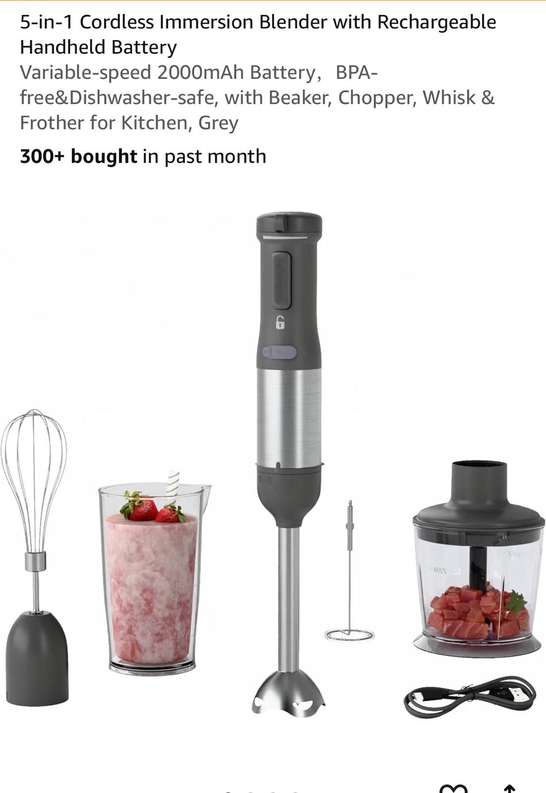 5-in-1 Cordless Immersion Blender