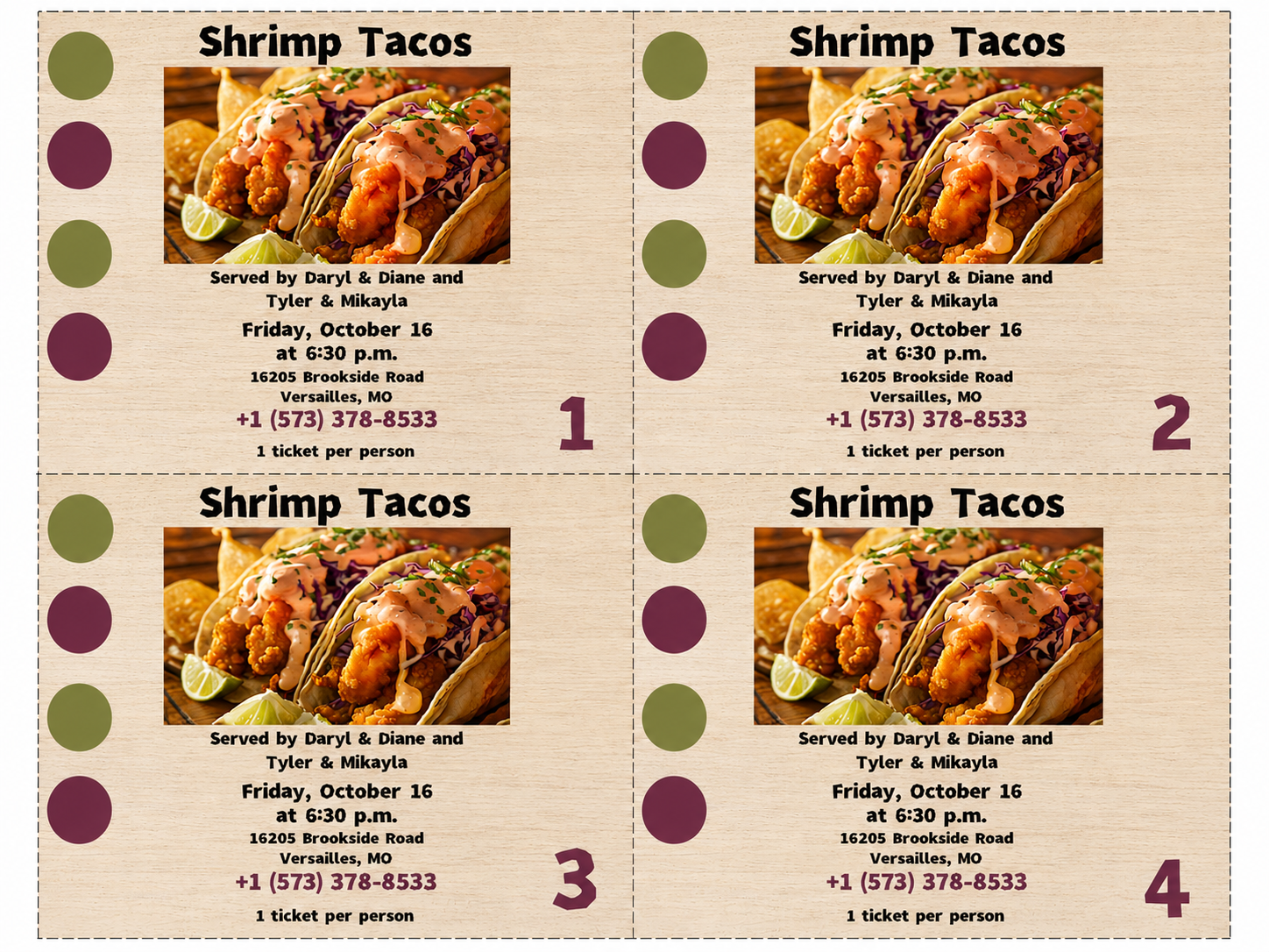 Shrimp Taco Meal