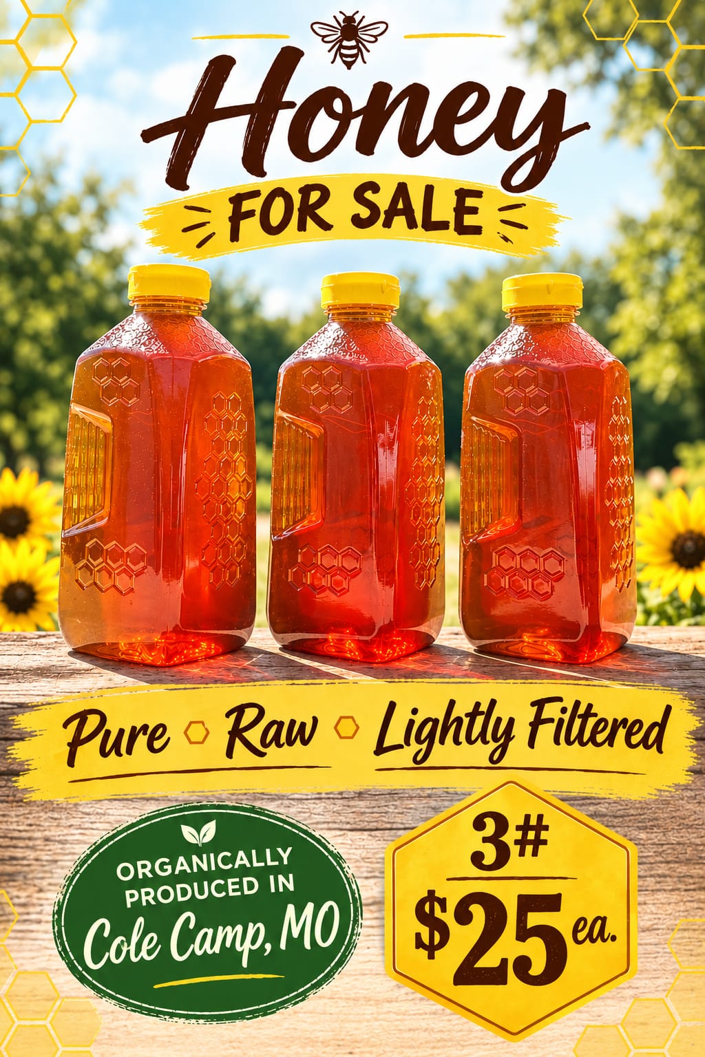Organically produced honey