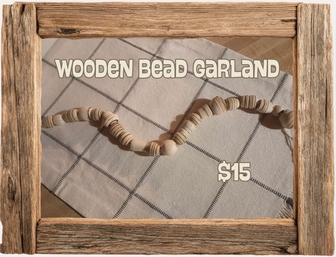 Wooden bead garland